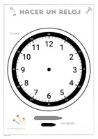Vorschau - Mal- und Bastelvorlagen - Uhrzeit Spanisch: Hacer un reloj - Seite 1