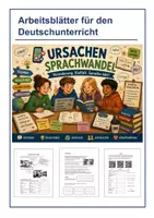 Vorschau - Arbeitsblätter - Sprachwandel und Sprachvarianten - Deckblatt