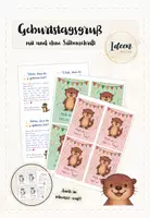 Vorschau - Anderer Materialtyp - Otter Geburtstagsgruß - Girlandenmotiv - Deckblatt