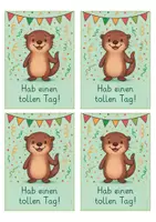 Vorschau - Anderer Materialtyp - Otter Geburtstagsgruß - Girlandenmotiv - Seite 2