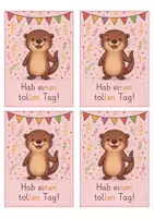 Vorschau - Anderer Materialtyp - Otter Geburtstagsgruß - Girlandenmotiv - Seite 3