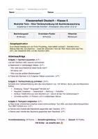 Vorschau - Arbeitsblätter - Klassenarbeit Deutsch Klasse 6: Tierbeschreibung mit Sachtextauswertung Java-Nashorn - Seite 1