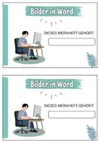 Vorschau - Merkblätter - Merkheft Bilder im Textverarbeitungsprogramm - Deckblatt