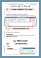 Vorschau - Merkblätter - Merkblatt zu Kopf und Fußzeile und Rahmen in Word - Deckblatt
