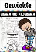 Vorschau - Arbeitsblätter - Gewichte (Gramm und Kilogramm) - Arbeitsblätter zu den Größen - Deckblatt