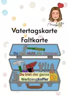 Vorschau - Mal- und Bastelvorlagen - Vatertagskarte Werkzeugkoffer - Deckblatt