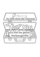 Vorschau - Mal- und Bastelvorlagen - Vatertagskarte Werkzeugkoffer - Seite 2
