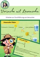 Vorschau - Experimente - Löwenzahn Versuche - Sachunterricht / Wiese - Deckblatt