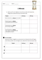 Vorschau - Stundenentwürfe - Unterrichtsentwurf zum Thema Zeit (Klasse 3) "Wir erleben eine Minute" - Seite 1