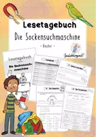 Vorschau - Arbeitsblätter - Lesetagebuch zur Klassenlektüre: Die Sockensuchmaschine - Deckblatt