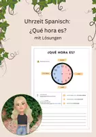 Vorschau - Arbeitsblätter - Uhrzeit Spanisch: ¿Qué hora es? - Deckblatt