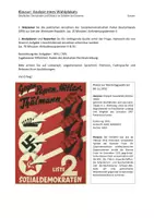 Vorschau - Klassenarbeiten - Analyse eines Wahlplakats 4 - Klausur und Lösungen - Seite 1