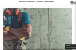Vorschau - Präsentationen/Tafelbilder - Berechnung mit dem Dreisatz (2)+Video-H5P/Moodle/HTML - Deckblatt