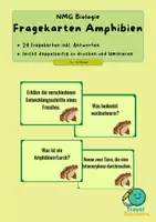 Vorschau - Aufgabenkarten - Amphibien- 24 Fragekarten inkl. Antworten - Deckblatt