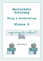 Vorschau - Arbeitsblätter - My way to school - Wortschatz Schulweg - Deckblatt