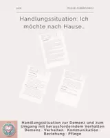 Vorschau - Arbeitsblätter - „Ich möchte nach Hause...“ Handlungssituation zur Demenz & herausforderndem Verhalten - Deckblatt