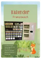Vorschau - Spiele - Fuchsklasse großer Kalender (Monat) Französisch - Deckblatt