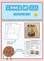 Vorschau - Mal- und Bastelvorlagen - Mein Sommer im Glas – Kreatives Bastelprojekt (Kl. 2-3) - Deckblatt