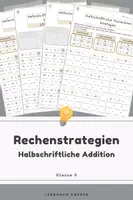 Vorschau - Arbeitsblätter - Halbschriftliches Rechnen Addition ZR 100 | 3. Klasse | Strategien | Schrittweise, Stellenweise & Hilfsaufgabe inkl. Lösungen - Deckblatt