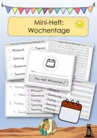 Vorschau - Arbeitsblätter - Miniheft Wochentage Klasse 1/2 - Deckblatt