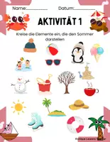 Vorschau - Arbeitsblätter - 10 Sommeraktivitäten-Blätter für den Kindergarten - Seite 1