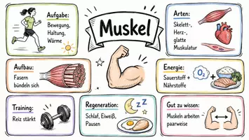Vorschau - Arbeitsblätter - Lernposter + Arbeitsblätter zum Thema "Muskel" + Lösung & MP3 + Mindmap + Infografik - Seite 2