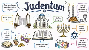 Vorschau - Arbeitsblätter - Lernposter + Arbeitsblätter zum Thema "Judentum" + Lösung & Fragen & MP3 + Mindmap + Infografik - Seite 2