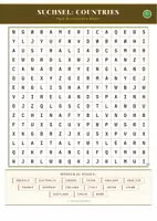 Vorschau - Arbeitsblätter - Suchsel: Countries – Wortsuchrätsel | Englisch Klasse 5–6 - Deckblatt