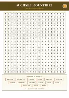 Vorschau - Arbeitsblätter - Suchsel: Countries – Wortsuchrätsel | Englisch Klasse 5–6 - Seite 1