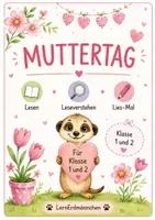 Vorschau - Arbeitsblätter - Muttertag 💐 Lesen, Leseverstehen & Lies-Mal | Klasse 1–2 - Deckblatt