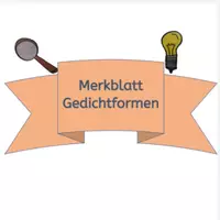 Vorschau - Merkblätter - Merkblatt Gedichtformen - Deckblatt