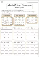 Vorschau - Arbeitsblätter - Materialpaket Halbschriftliches Rechnen ZR 1000 | 3. Klasse | Addition, Subtraktion, Multiplikation & Division | Strategien inkl. Lösungen - Seite 1