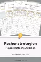Vorschau - Stationenlernen - Halbschriftliches Rechnen Addition ZR 1000 | 3. Klasse | Strategien üben Schrittweise, Stellenweise & Hilfsaufgabe inkl. Lösungen - Deckblatt