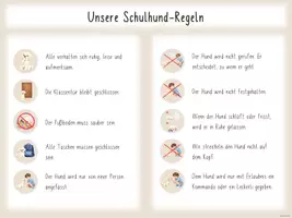 Vorschau - Fördermaterial/Inklusion - Schulhundregeln; Regeln für den Schulhundeinsatz - Seite 1