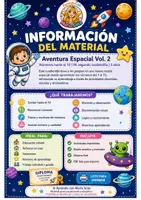 Vista previa - Unidades / Secuencias / Situaciones de Aprendizaje - Aventura espacial Vol.2. Cuadernillos infantiles, números, trazos y lógica. 3-4 años - página 1