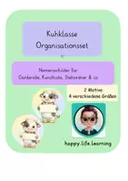Vorschau - Bildkarten - Kuhklasse Namensschilder Garderobe & Co - Deckblatt