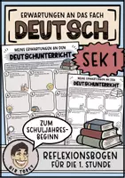 Vorschau - Arbeitsblätter - Deutsch Erste Stunde Neues Schuljahr - Deckblatt