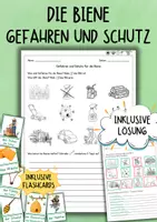 Vorschau - Arbeitsblätter - Die Biene - Gefahren und Schutz - Sachunterricht - Deckblatt