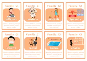 Aperçu - Apprentissages en autonomie - Jeu de 7 Familles - Valeur de la lettre C - niveau 2 - Page 3