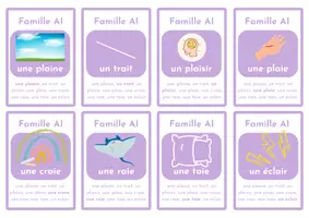 Aperçu - Apprentissages en autonomie - Jeu de 7 Familles - sons semi-complexes - Page 1