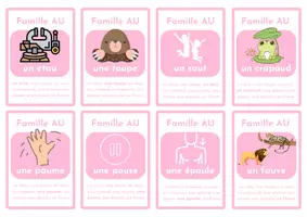Aperçu - Apprentissages en autonomie - Jeu de 7 Familles - sons semi-complexes - Page 2