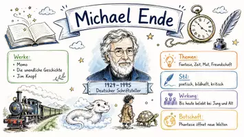 Vorschau - Arbeitsblätter - Lernposter + Arbeitsblätter zum Thema "Michael Ende" + Lösung & MP3 + Mindmap + Infografik - Seite 2