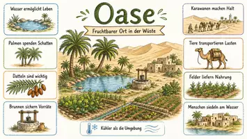 Vorschau - Arbeitsblätter - Lernposter + Arbeitsblätter zum Thema "Oase" + Lösung & MP3 + Mindmap + Infografik - Seite 2
