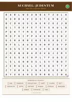 Vorschau - Arbeitsblätter - Suchsel: Judentum – Wortsuchrätsel | Religion Klasse 5–6 - Deckblatt