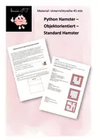 Vorschau - Stundenentwürfe - Python Objektorientierte Programmierung StandardHamster - Deckblatt