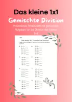 Vorschau - Arbeitsblätter - Gemischte Division Mathe Einmaleins kostenlos T5 - Deckblatt