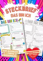 Vorschau - Arbeitsblätter - Steckbrief Das bin ich - Deckblatt