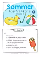 Vorschau - Stundenentwürfe - Abschreibkartei Sommer - Abschreibkartei Klasse 2 - Abschreiben Klasse 2 - Abschreibtexte Klasse 2 - Seite 3
