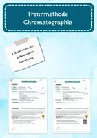 Vorschau - Arbeitsblätter - Trennmethode/ Trennverfahren Chromatographie - Deckblatt