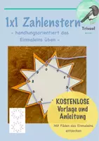 Vorschau - Fördermaterial/Inklusion - 1x1 Zahlenstern Vorlage – Malreihen handlungsorientiert entdecken - Deckblatt